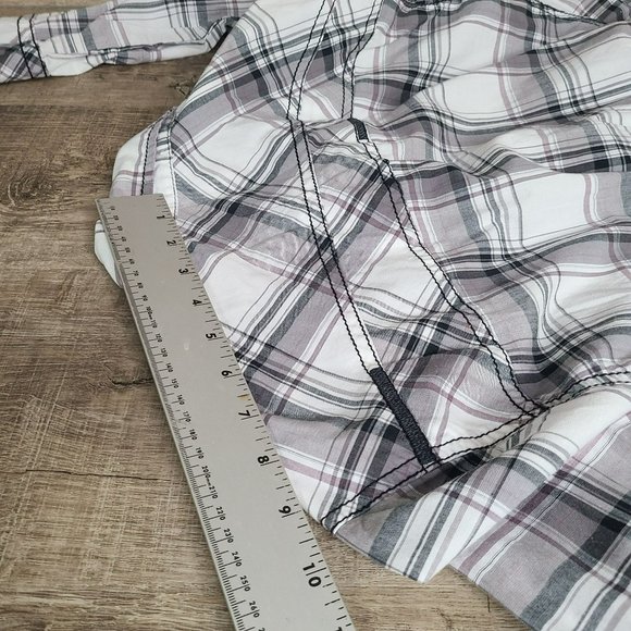 BKE Tailored Fit Long Sleeve Button Up Casual Western Shirt Mens LG Embroidered - Picture 6 of 10